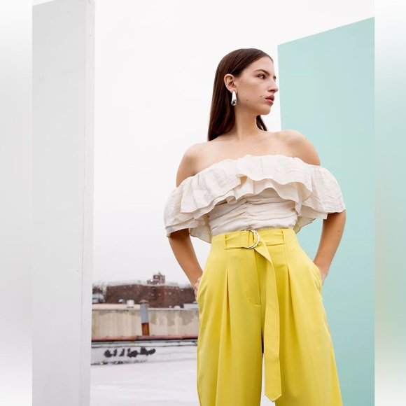 Tanya Taylor Tyler Pants In Daffodil Size 16 NWT MSRP $445 - Picture 6 of 7